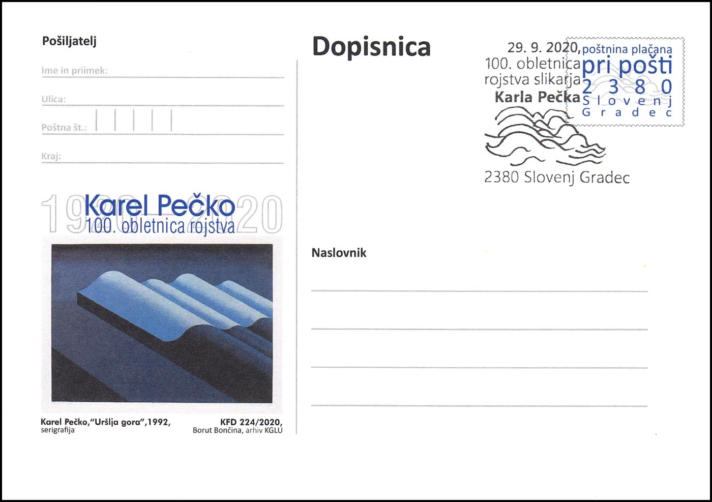 100. OBLETNICA ROJSTVA SLIKARJA KARLA PEČKA